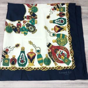 Vintage Gerard L.Y Paris Silk Perfume Bottle Scarf